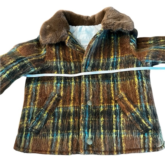 Edgehill Collection Brown & Blue Plaid Coat Boys Size 2-3 - Picture 6 of 8